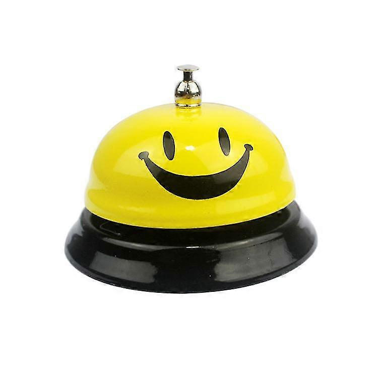 Call Bell Reception Service Bell With Anti-slip Base Stainless Steel Handheld Desk Service Bell Attention Call Ringer Counter Bell (yellow) 1 P