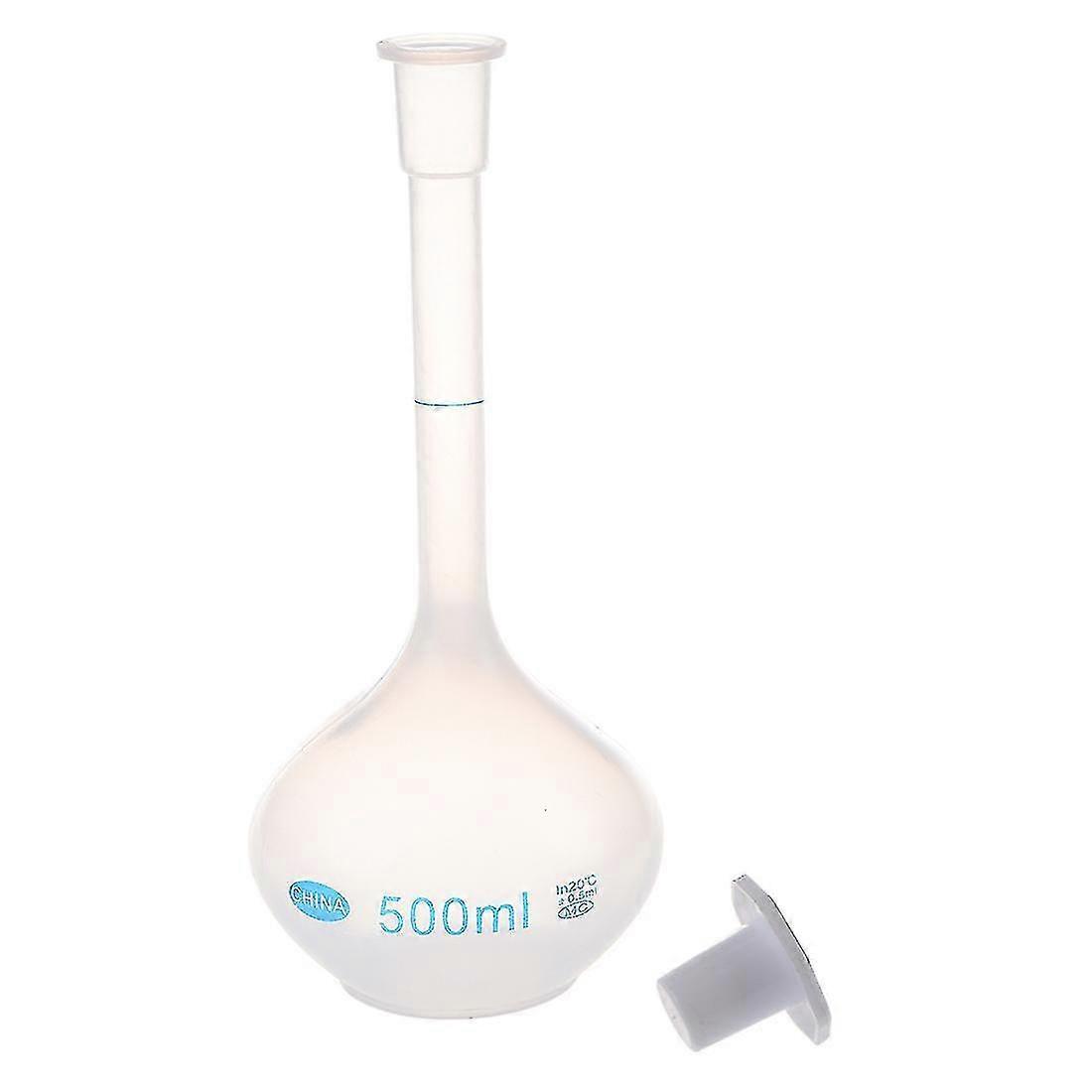500ml Long Neck Clear White Plastic Volumetric Measuring Flask
