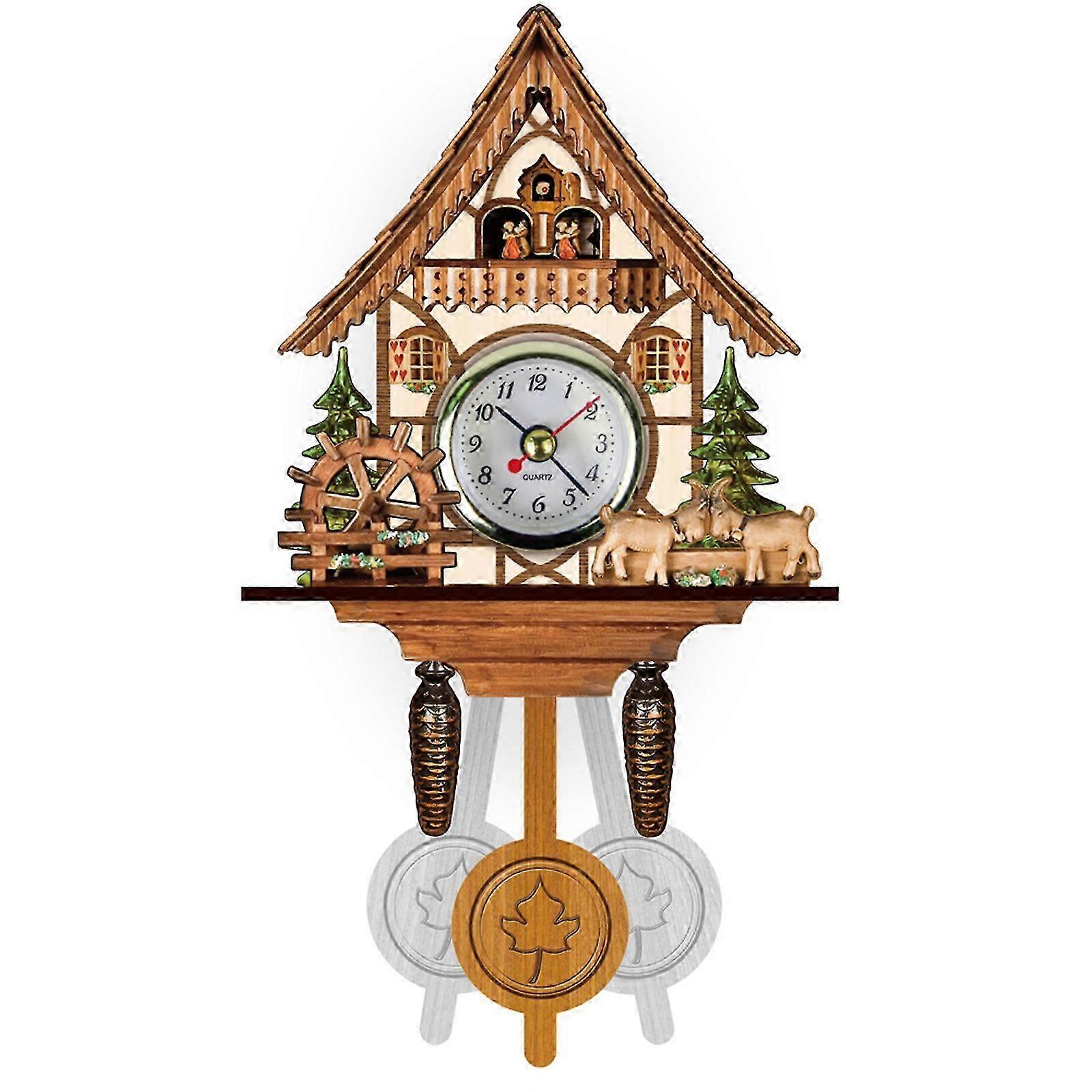 Vintage Clock German Black Forest Wooden Hunter Cuckoo Clock