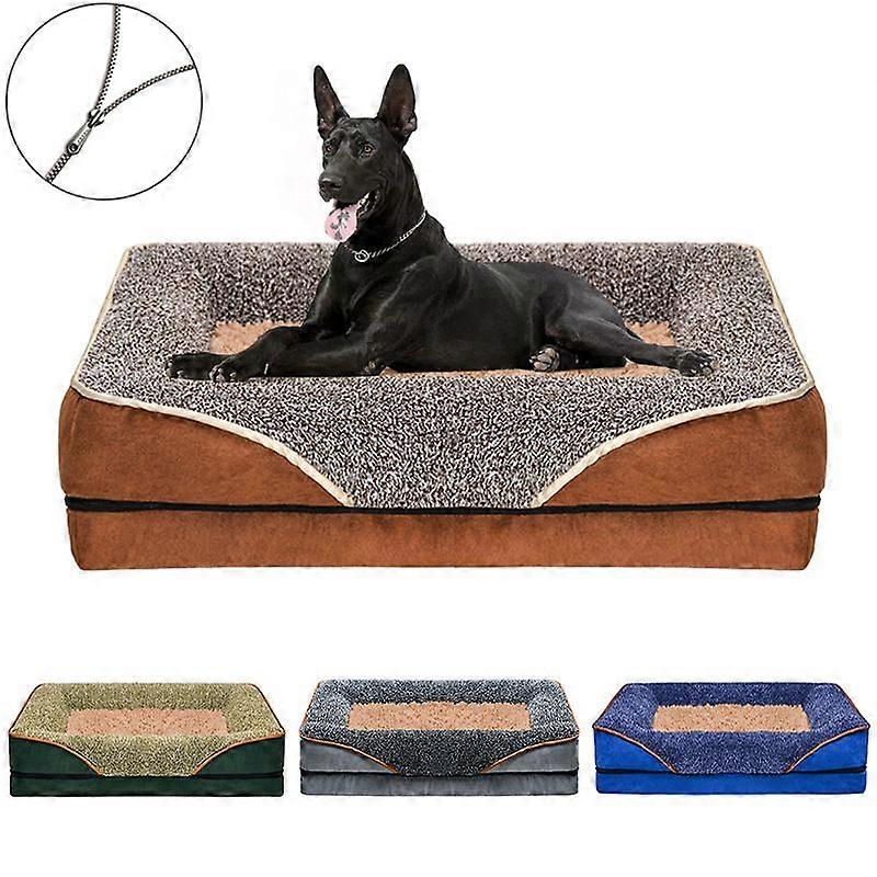 Dog Beds Memory Foam Bolster Dog Sofa with Nonskid Bottom