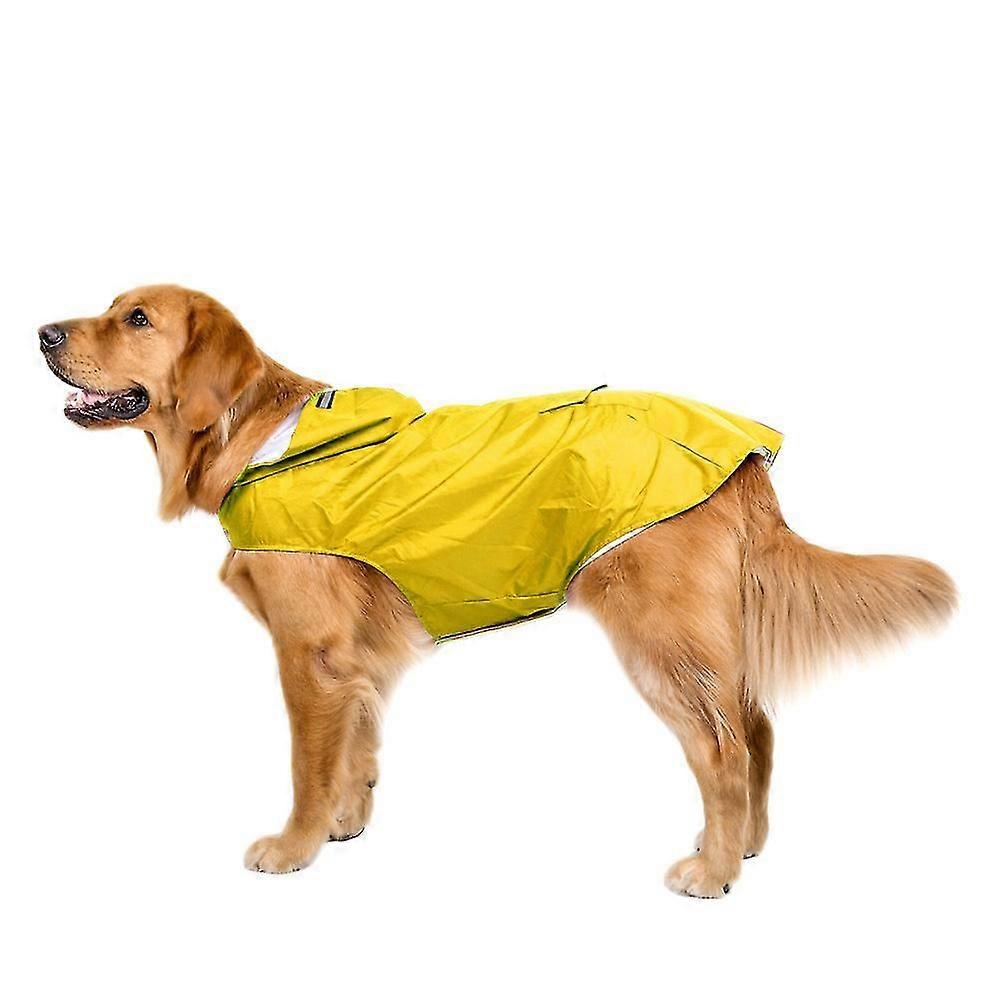 Dog Raincoat With Elastic Straps Big Dog Raincoat With Hood Waterproof Dog Rain Coat With Pocket And Leash Hole Puppy Rain Coats Lightweight And