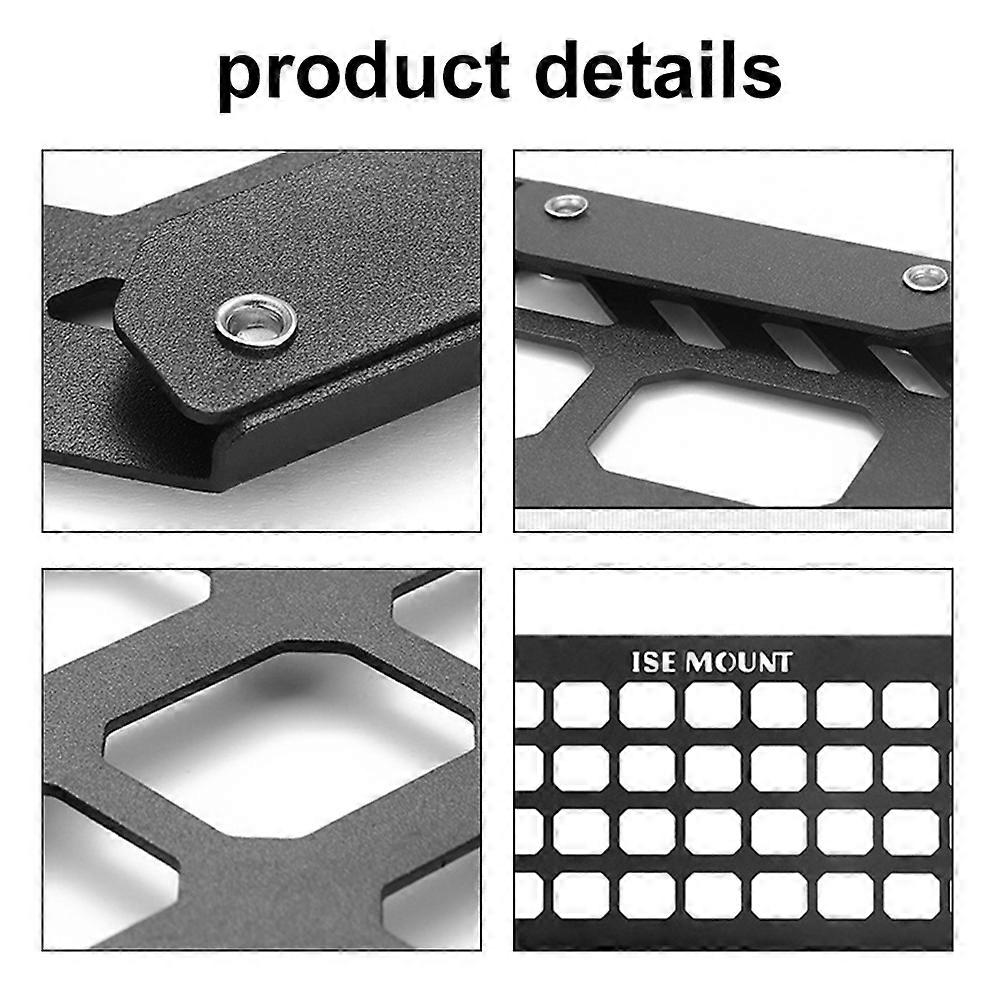 Outdoor Table Side Grids Hung Board Iron Hole Board Cups Bowls Drying Rack Multifunctional Camping Picnic Display Storage Rack