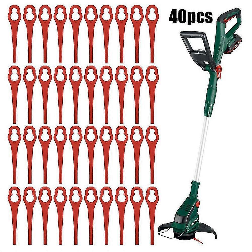 40pc πλαστικές λεπίδες για Parkside Prta 20-lia1 Lidl Ian 311046 Trimmerfor ασύρματο χορτοκοπτικό κοπής λεπίδων κοπής χορταριών