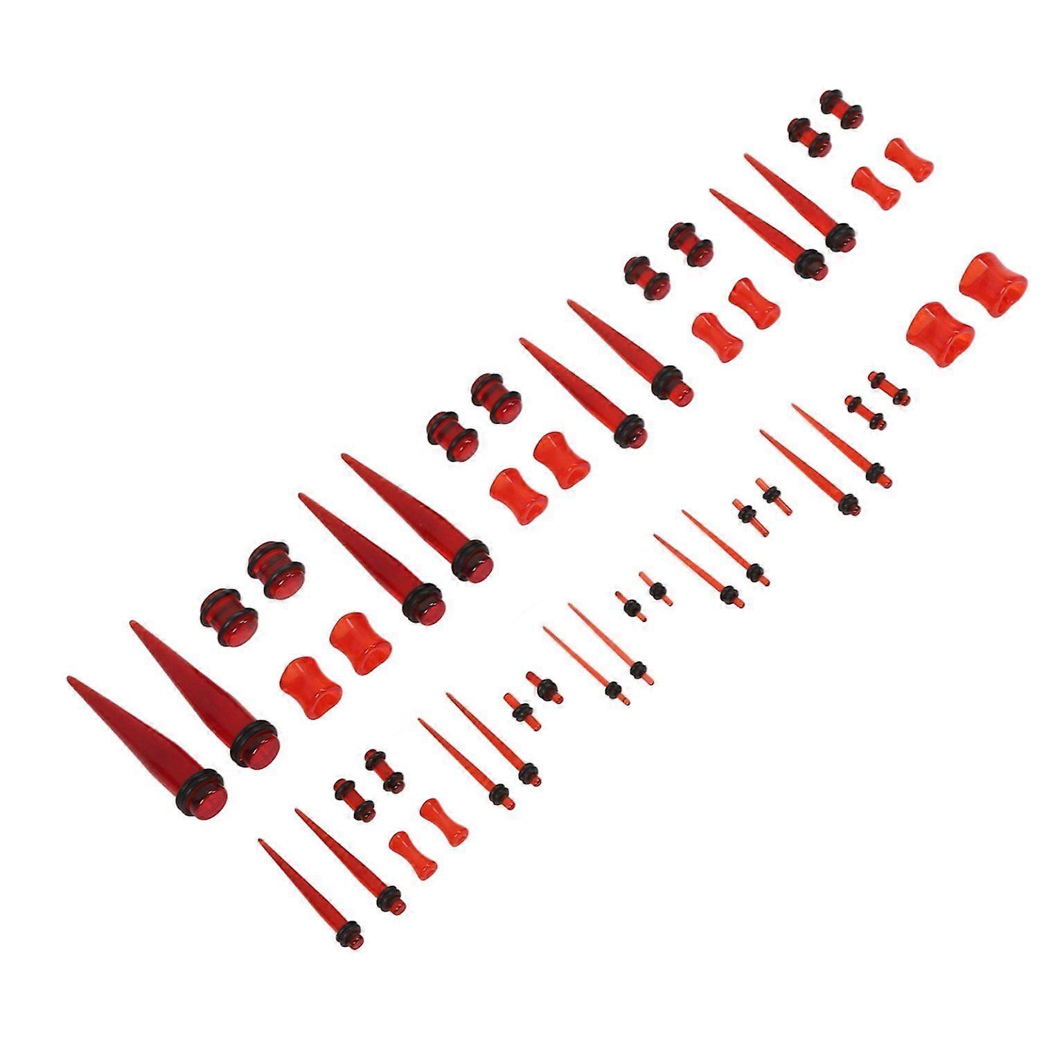 48-Piece Acrylic Ear Expander Piercing Set - Complete Ear Stretching Kit