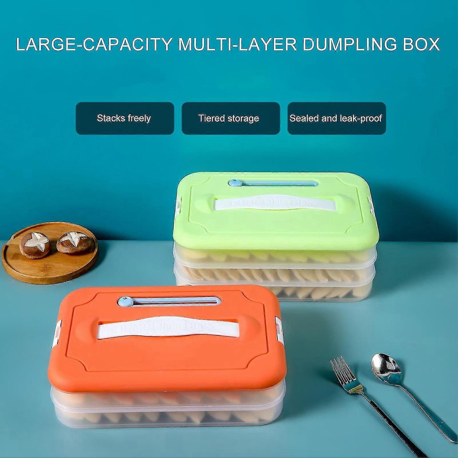 Dumpling Food Storage Box Food Grade BPA Free Large Capacity Multi-Layer Freezer Food Storage Container