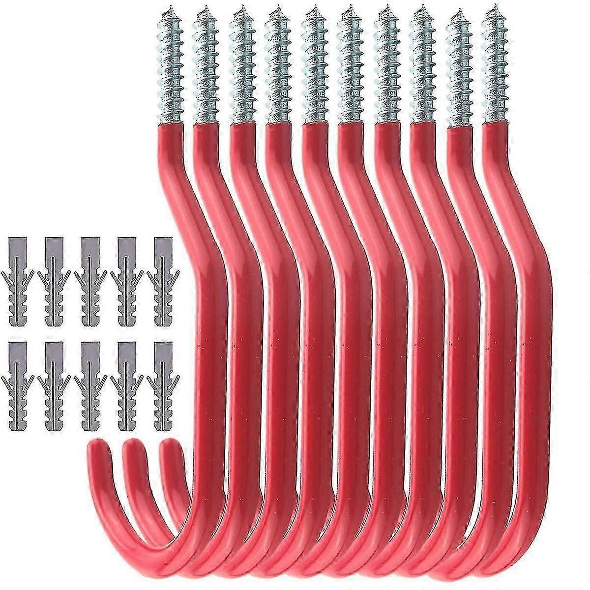 Bike Hook,10 Pack Bicycle Storage Hooks Set,bike Hooks For Garage,screw-in Utility Shed Hooks,large Hooks