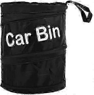 Black Portable Collapsible Car Bin - Universal Traveling Trash Can - Pop Up Trash Bin For Car - Leak Proof Trash Rubbish Bin Basket