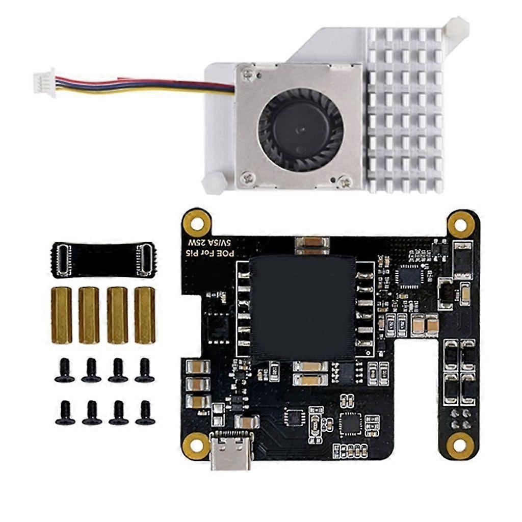 For RPi 5 POE With Activation 802.3af Power Over Ethernet Expansion Board