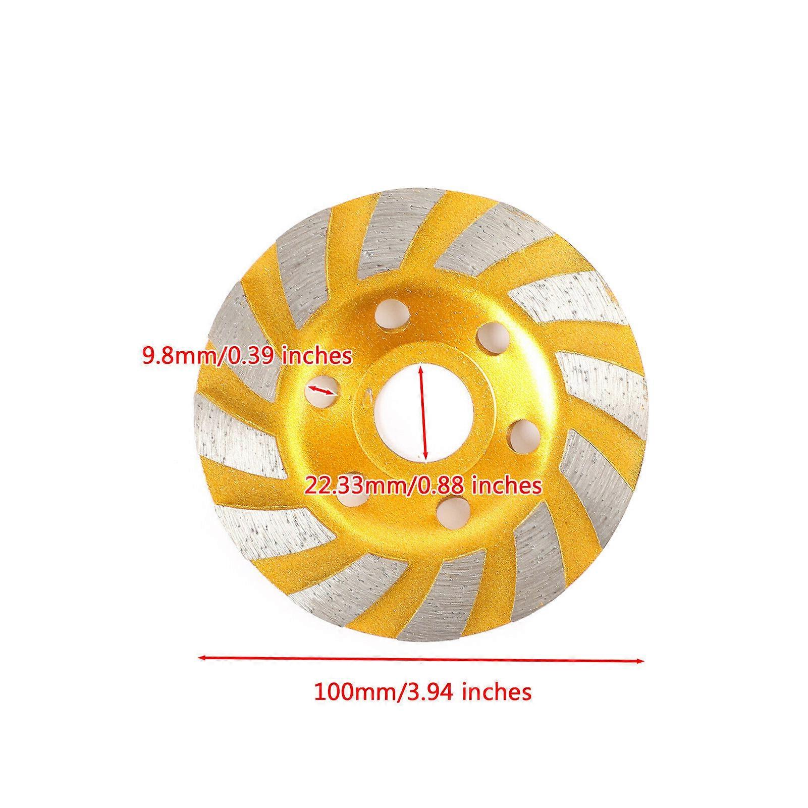 4in Diamond Segment Grinding Wheel Angle Grinder Disc for Granite Stone Marble Masonry Concrete Cut