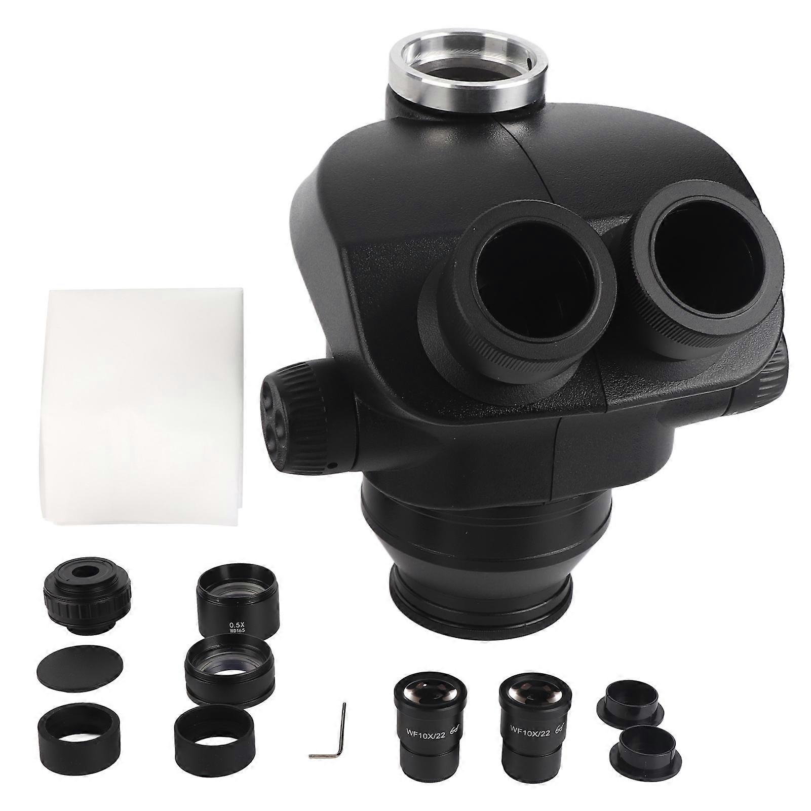 Microscope Head Trinocular Head 3.5‑100X Bifocal Continuous Zoom Stereo Microscope Head