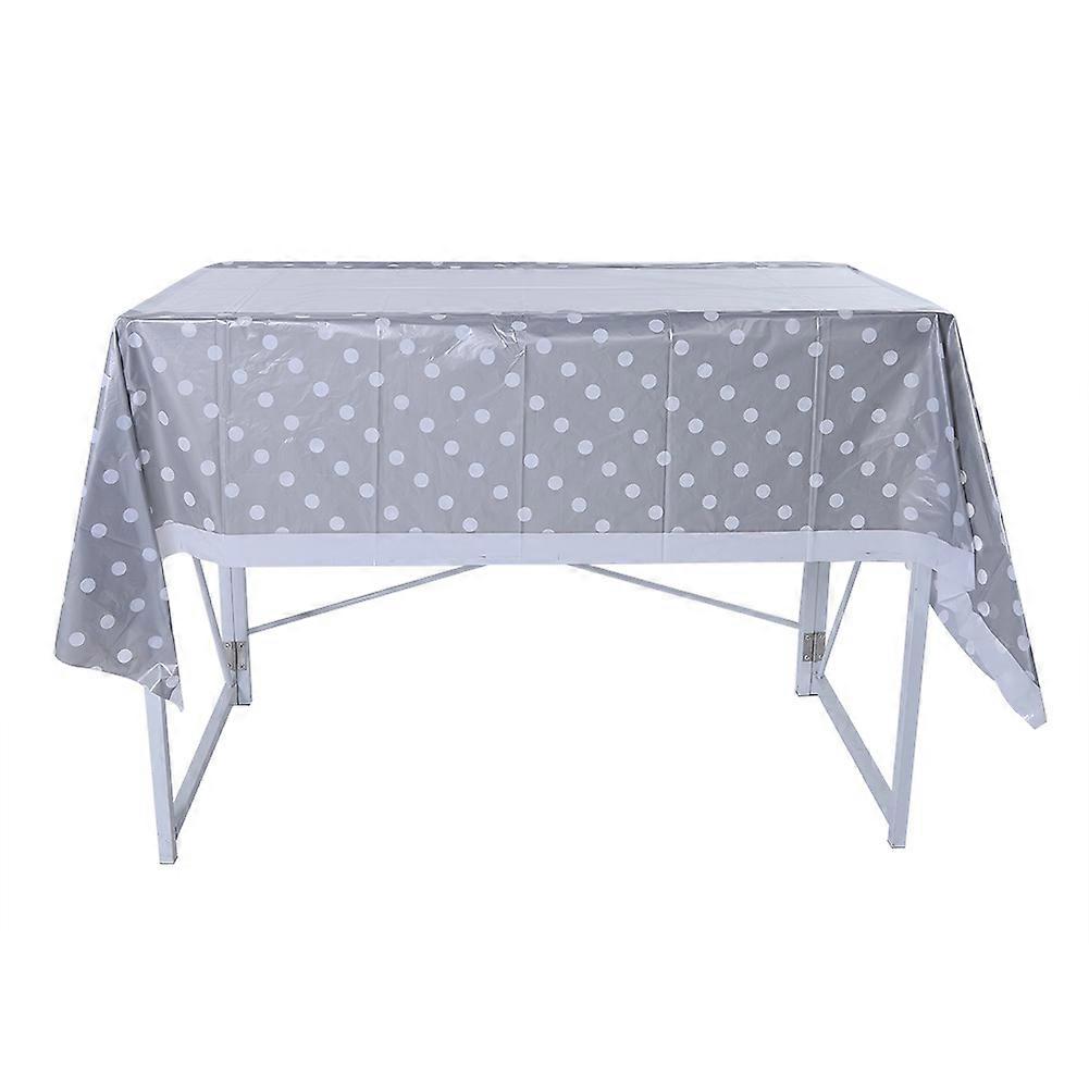 Disposable PVC Dots Table Cover Rectangular 54x108 Inches Plastic Tablecloth For Home Parties Colorful Dotted Design