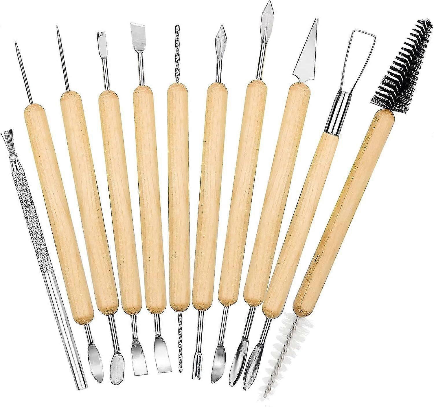 11pcs Pottery Clay Sculpting Tools for Professional & Beginner Artists