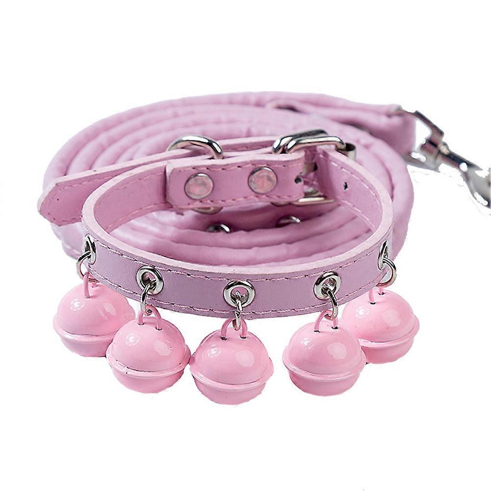 Soft PU Leather Collar with Bell for Puppy Pet