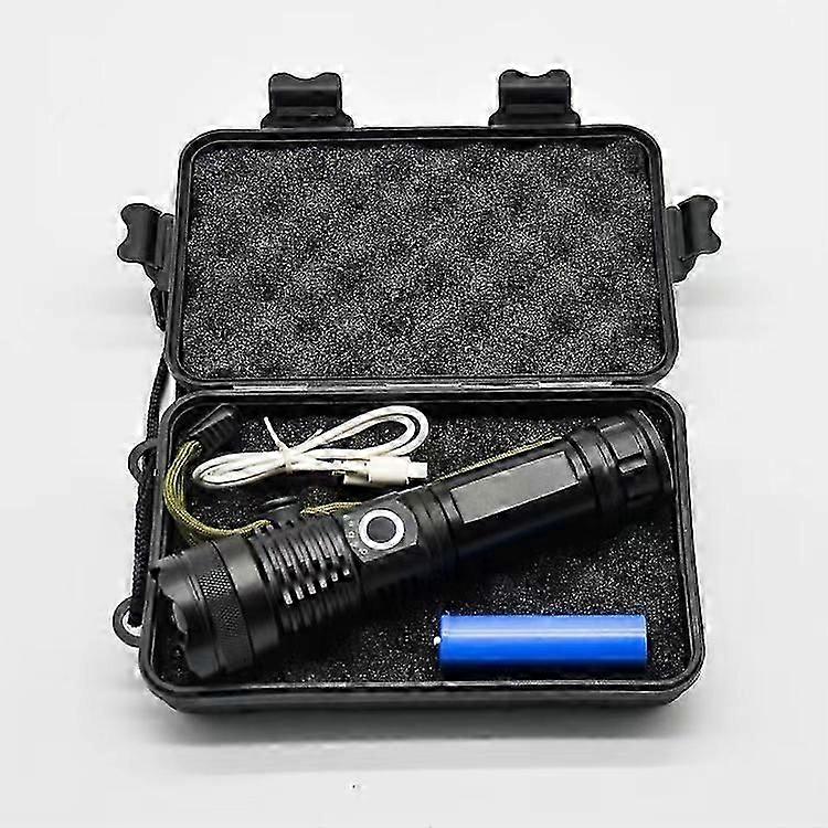 Super Bright 90000lm Led Tactical Flashlight With Rechargeable Battery Zoomable