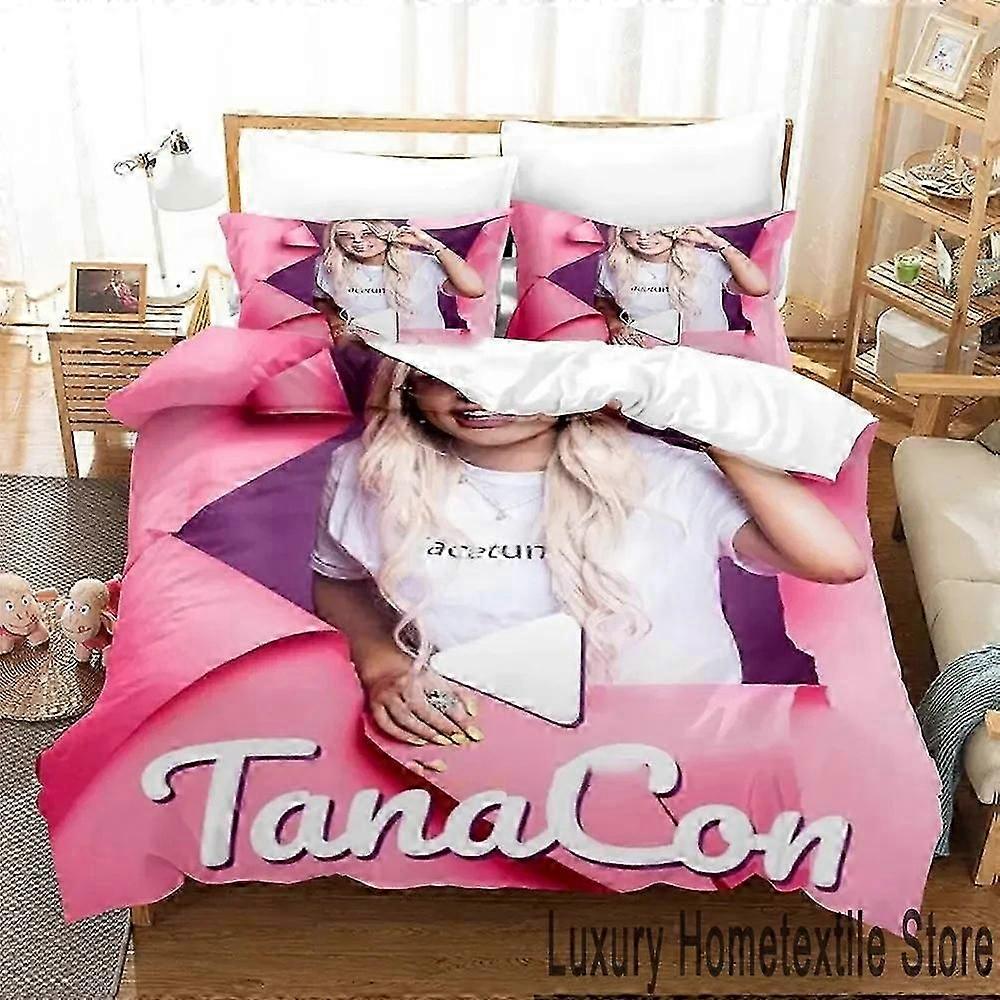 o2257 Lakan Tana Mongeau TanaCon Sängkläder Set Påslakan Påslakan Örngott Täcke Storlek Pojkar Vuxen Lakan fVV2257