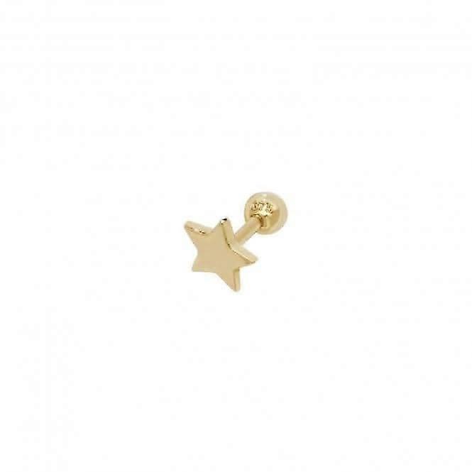 9ct Yellow Gold Star Cartilage 6mm Post Stud ES933