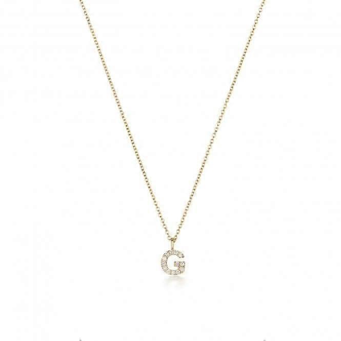 Diamond Jewellery 18ct Gold Initial Necklace NDQ154/G