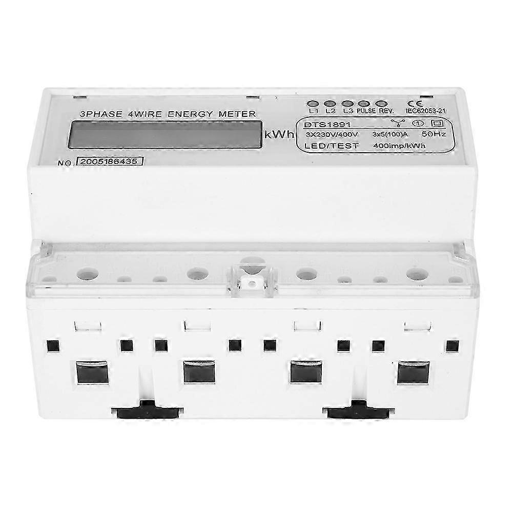 3‑Phase Meter 4‑Wire 7P LCD Small Portable Lightweight Digital Integrated Circuits Accurate