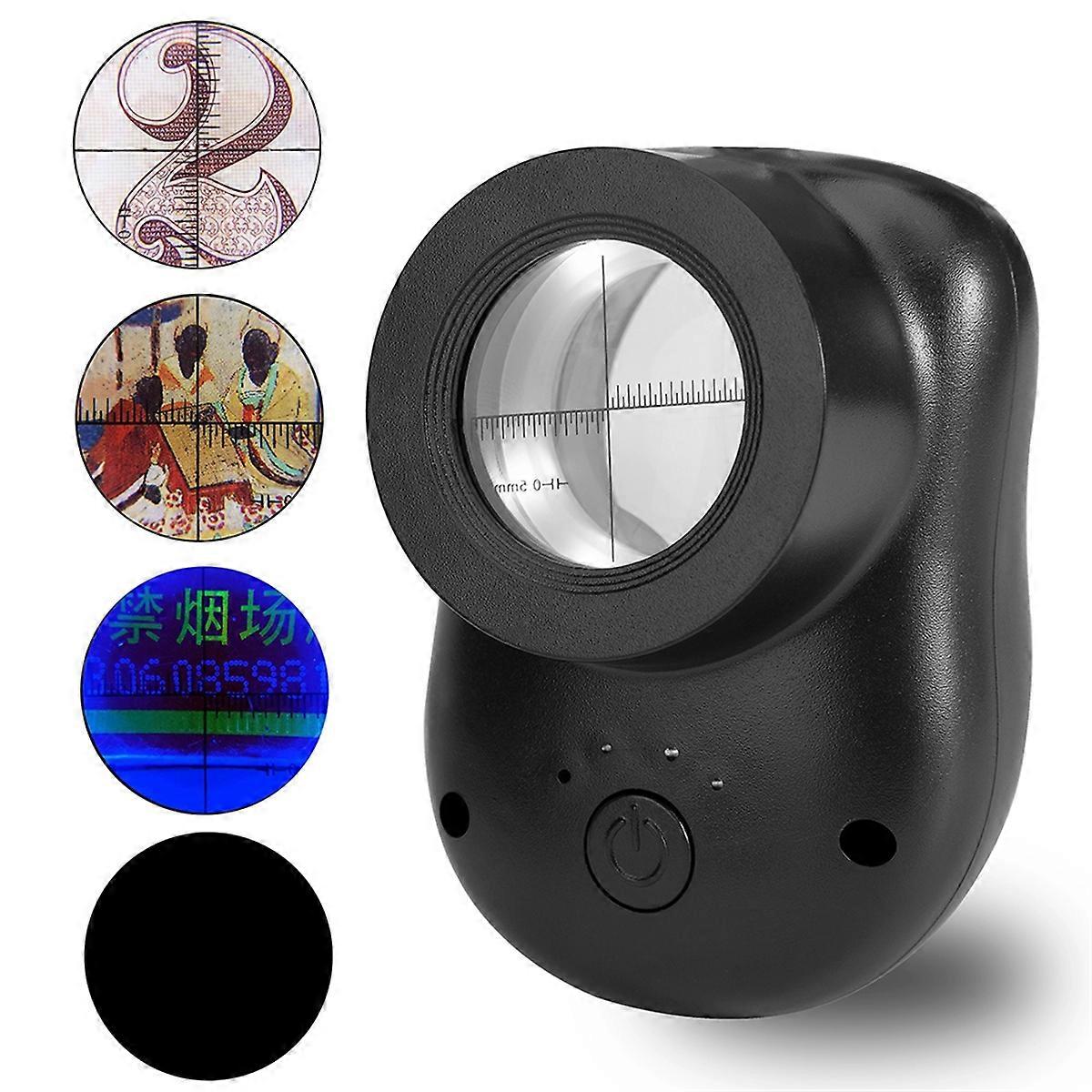 40X Double Glass Lens Magnifier with Bright LED Lights(3 Modes)