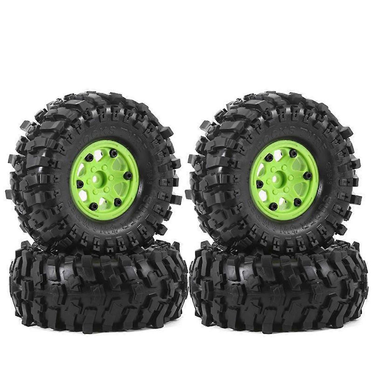 4PCS Tires for 1/10 RC Car green
