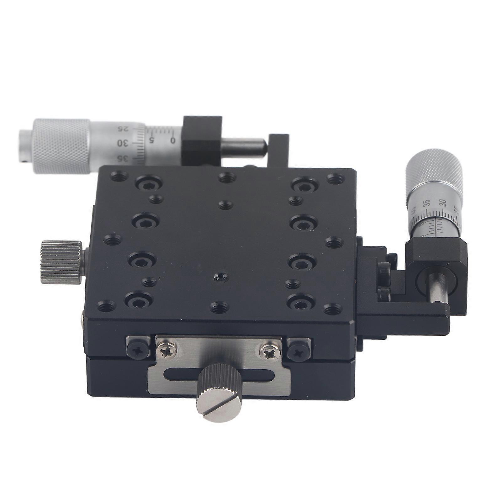 XY Linear Stage Cross Roller Micrometer Manual Slide Table Trimming Platform 60x60mm M2WG‑A60