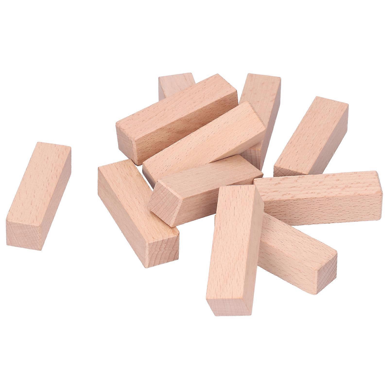 11pcs Carving Wood Block Unfinished Wooden Stamp Natural Beech DIY Whittling Tool 7 x 2 x 2cm for Beginner to Expert Carvers