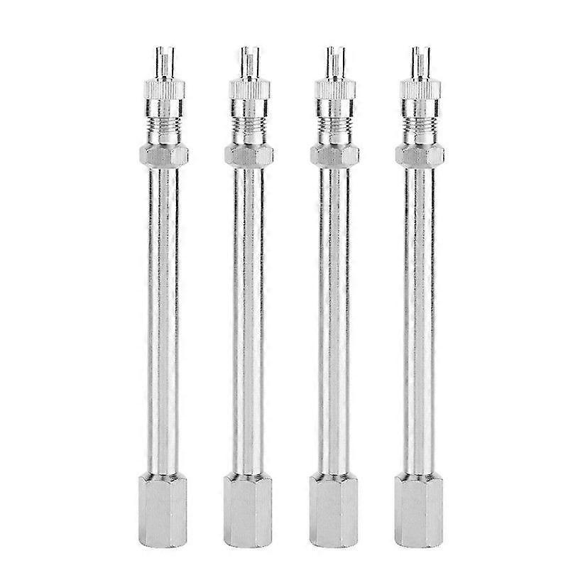 4 st 100 mm kromad däckventilförlängningsstång hjuladapter bil lastbil lastbil