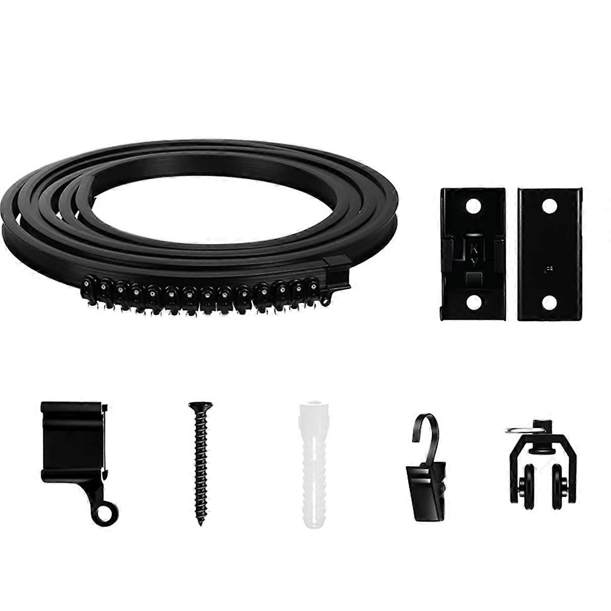 Flexible Bendable Curtain Track, Ceiling Wall Mounted 5Meter