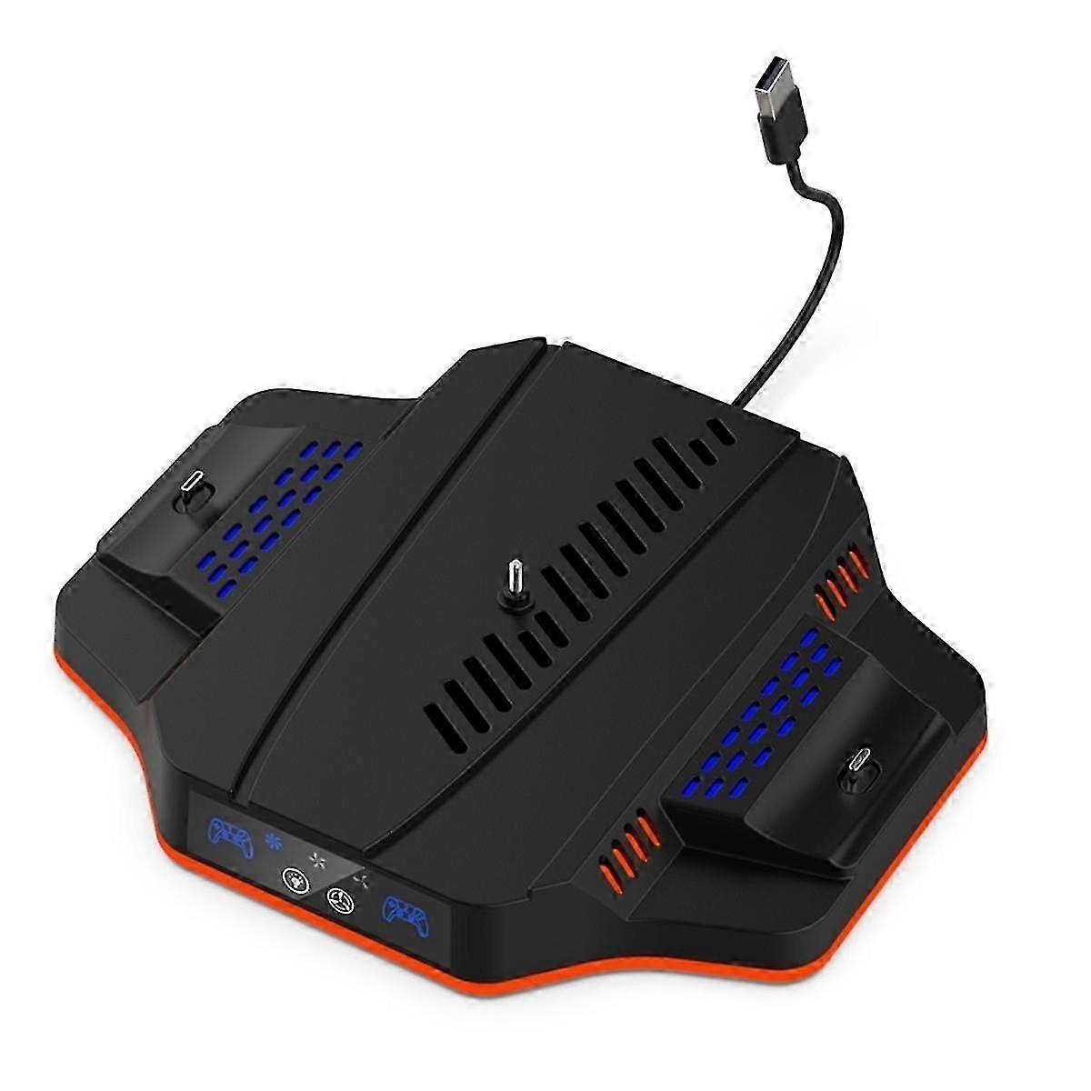 Game Console Cooling Dock for Slim with RGB Colorful Ambient Light Portable Gamepad Charger