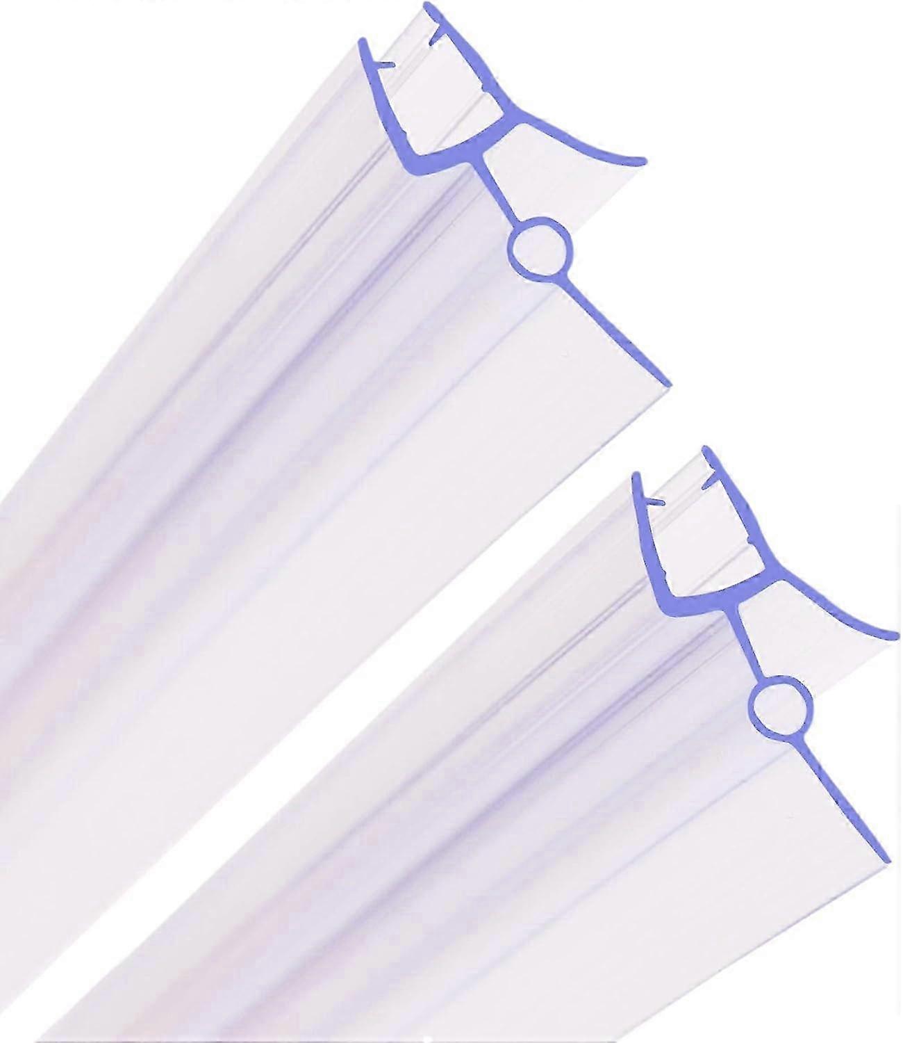 زوج من 2 شريط ختم شاشة دش بلاستيكي مطاطي للباب الزجاجي 4-6 مم منحني مستقيم يصل إلى فجوة 15 مم (حتى 15 مم ، الطول SZRH AF