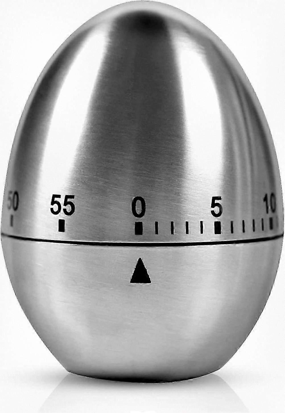 Stainless Steel Mechanical Kitchen Egg Timer, Cooking Timer, Egg-Shaped Cooking Tool