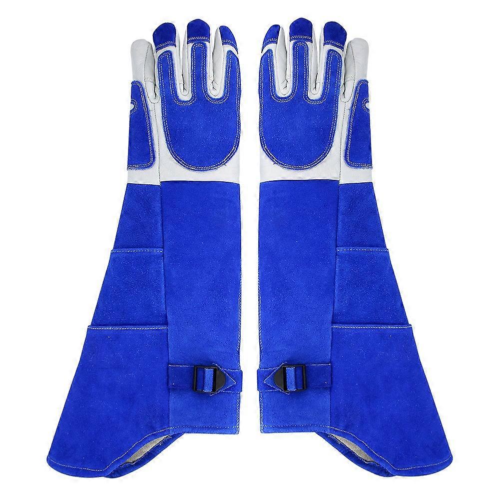 Cowhide Anti-Bite Training Gloves - Strong, Durable, and Comfortable for Pet Handling