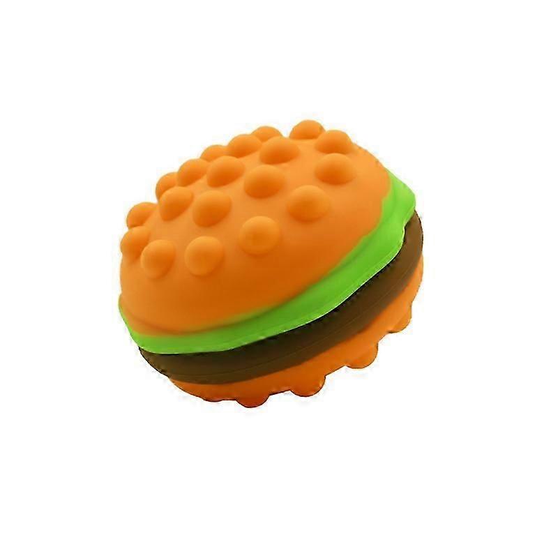 Hamburger Decompression Toy Fries Push On Bubble Toys For Stress Relief Learning