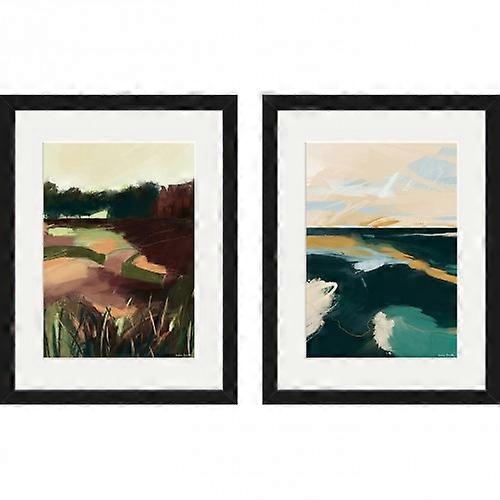 Luana Asiata Osea Island River Blackwater Gerahmtes Wandbild Set (2er Pack)