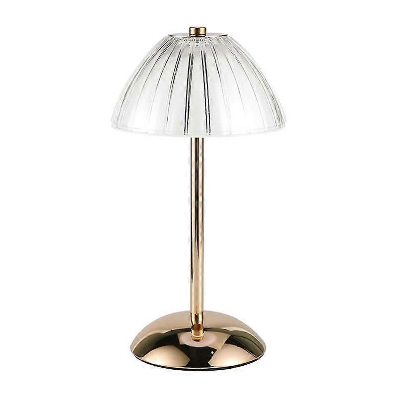 Table Lamp, Rechargeable Battery Operated LED Touch Lamp, Metal Bedside Lamp with 3 Color Modes for Bedroom and Living Room