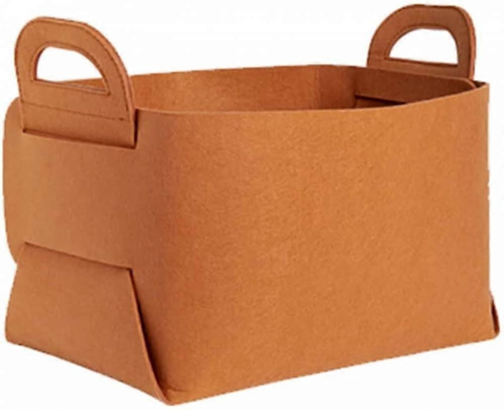 Magazine Rack Desktop Magazine Holder Felt Storage Basket Square Foldable Office Organizer