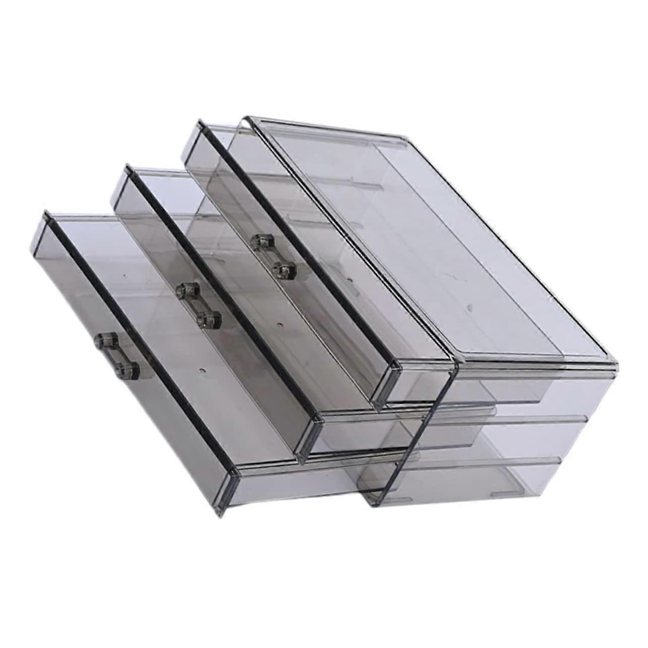 Storage Boxes for Desktop Makeup Organizer 3-Level Plastic Drawer Organizer B for Cosmetics Storage and Display