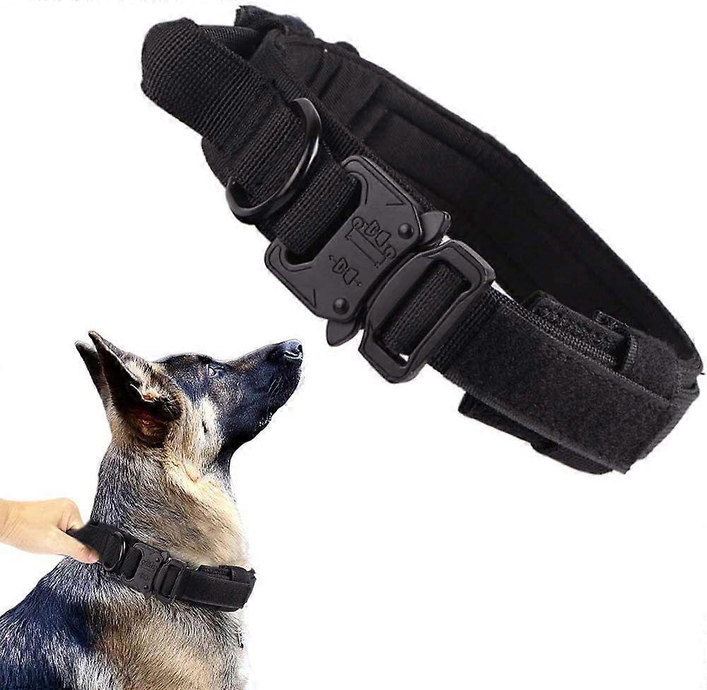 Pet collar adjustable tactical collar for medium and large dogs