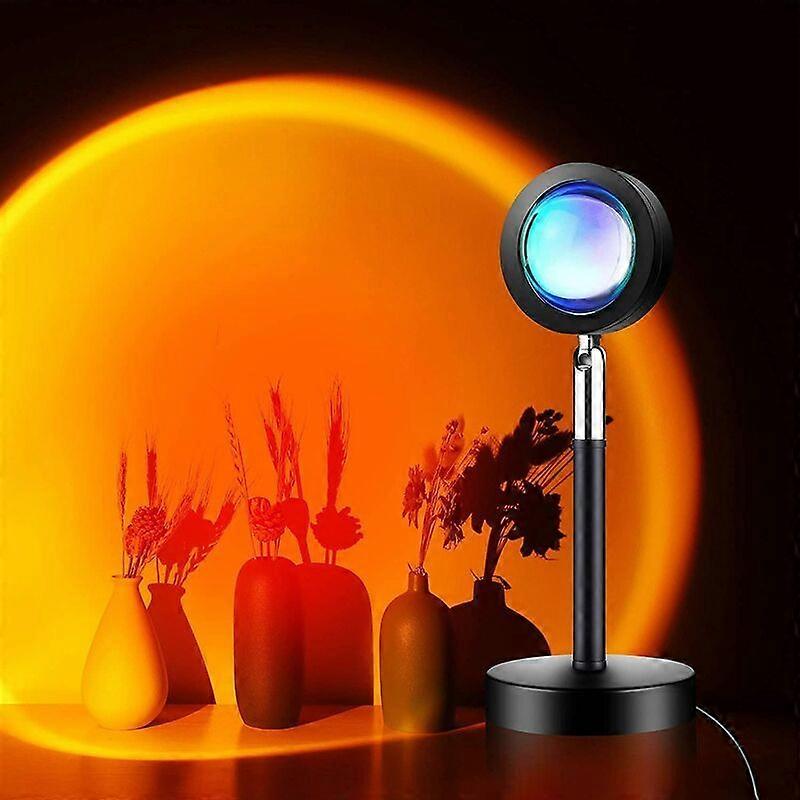 Sunset Lamp LED Projector Lights 16 Static Colors Rainbow Sunset Light USB Romantic Rainbow Sunset Lamp for Living Room Party Cinema Theme Bedroom Rai