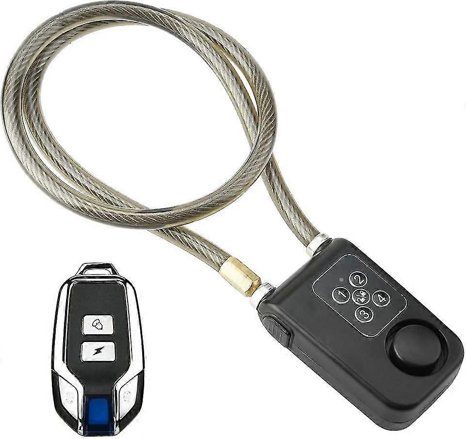 Alarm Code Lock, Smart Electronic Lock Chain 800*10mm Ip55 Waterproof With Wireless Remote Control For Motorcycle