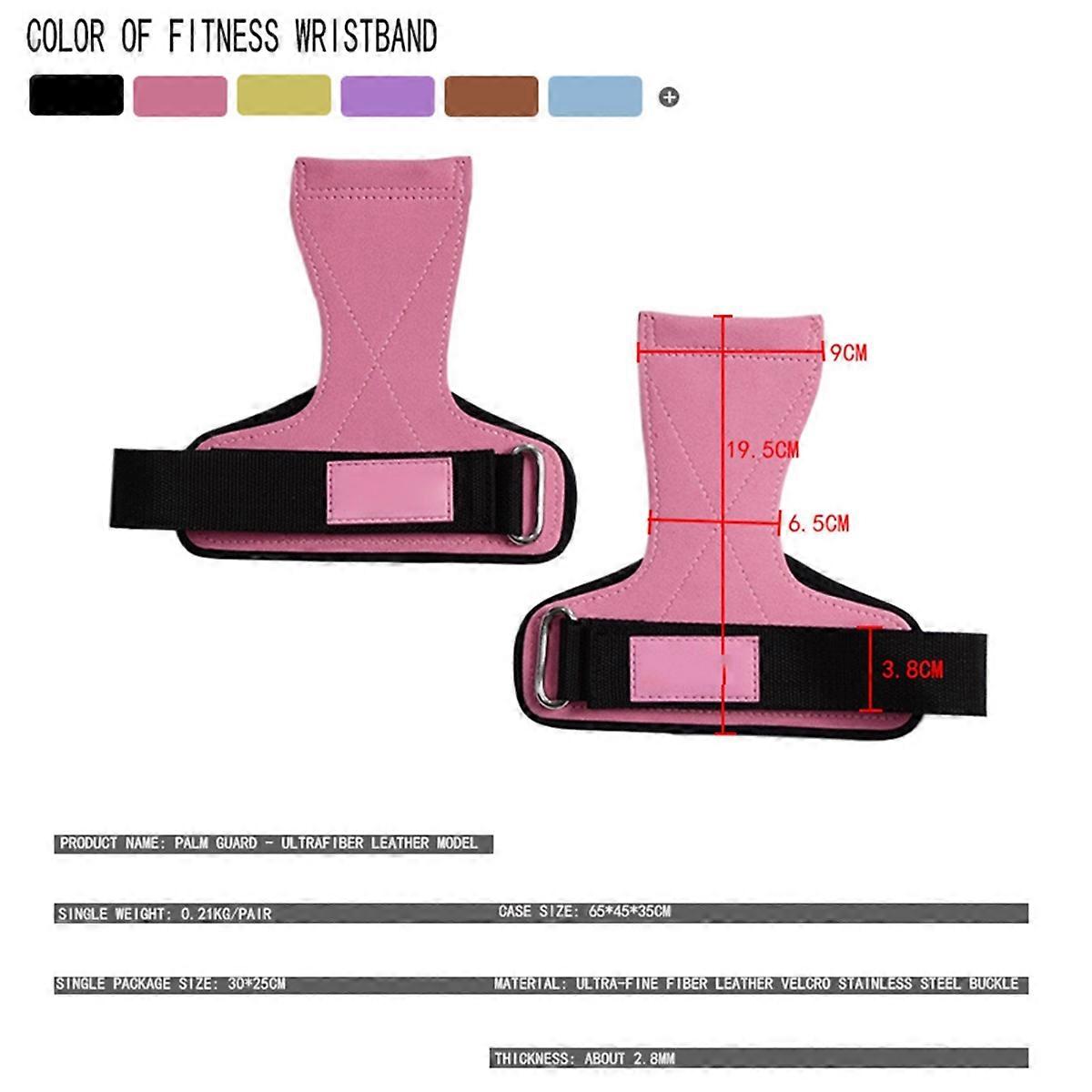 Fitness Gloves Male Pull-Ups Push Microfiber Wrist Bracers Pink