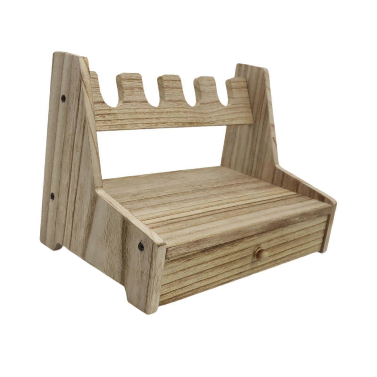 Tool Organizer Tools Holder Space Saving Compact Practical Display Stand Wood