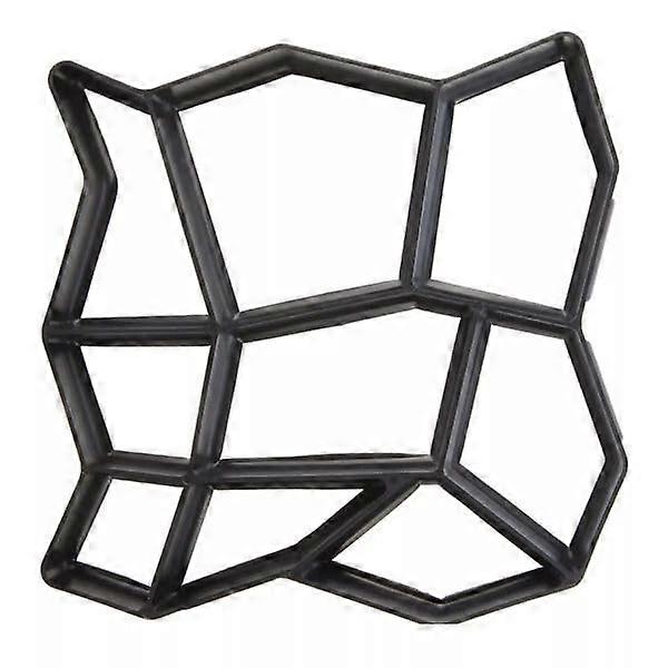 DIY Walkway Path Maker Pavement Rock Mold 2-Pack - Irregular Stone Shape, 14.1" x 14.1" x 1.5", Concrete Stepping Stone Molds