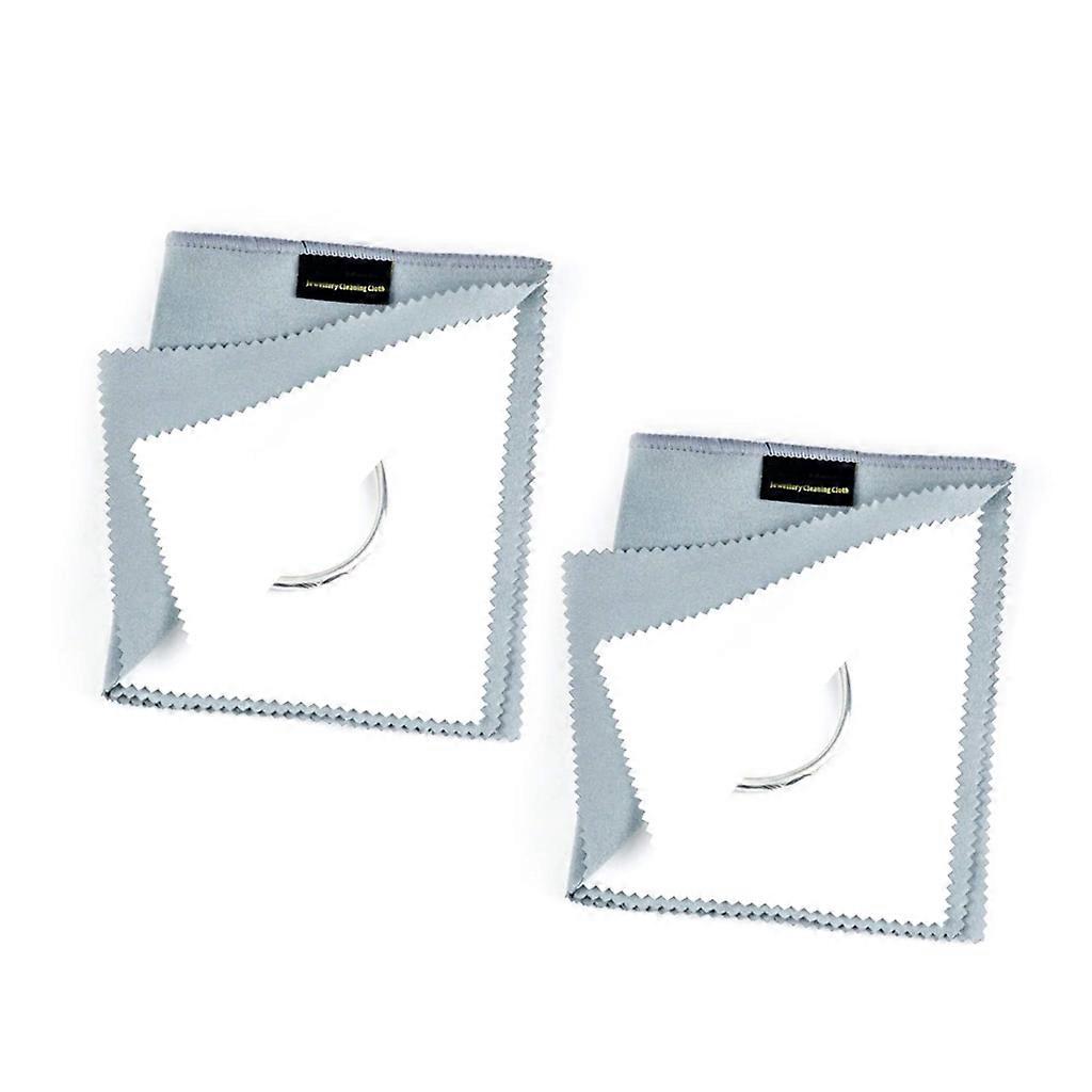 2 قطعة على الوجهين المجوهرات الكبيرة تلميع تنظيف القماش للذهب والفضة البلاتين العملات المعدنية الساعات والأواني الفضية متعددة الطبقات من الألياف الدقيقة مزيل تشويه