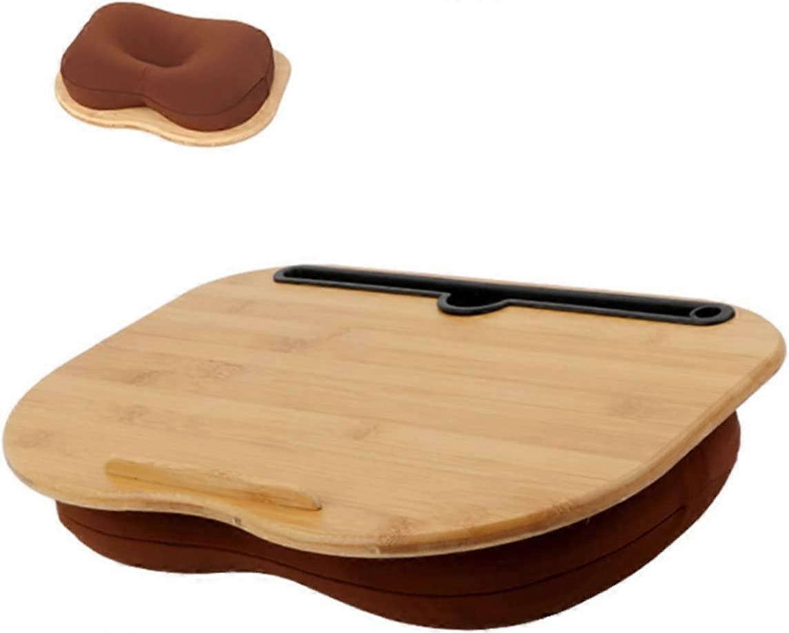 Portable Laptop Pillow Lap Tray Pillow With Cable Hole & Anti-Slip Strips For Notebooktablet
