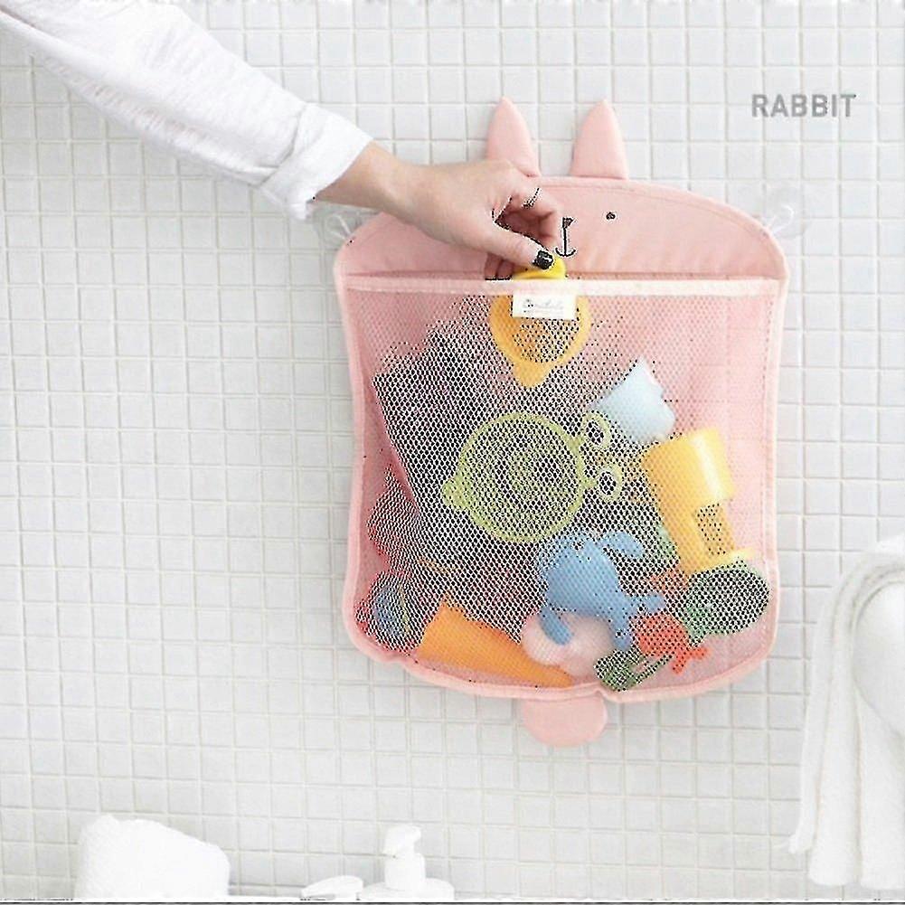 Bath Toy Storage Bag, Bathroom Strong Suction Cup Wall Mounted Storage Rack