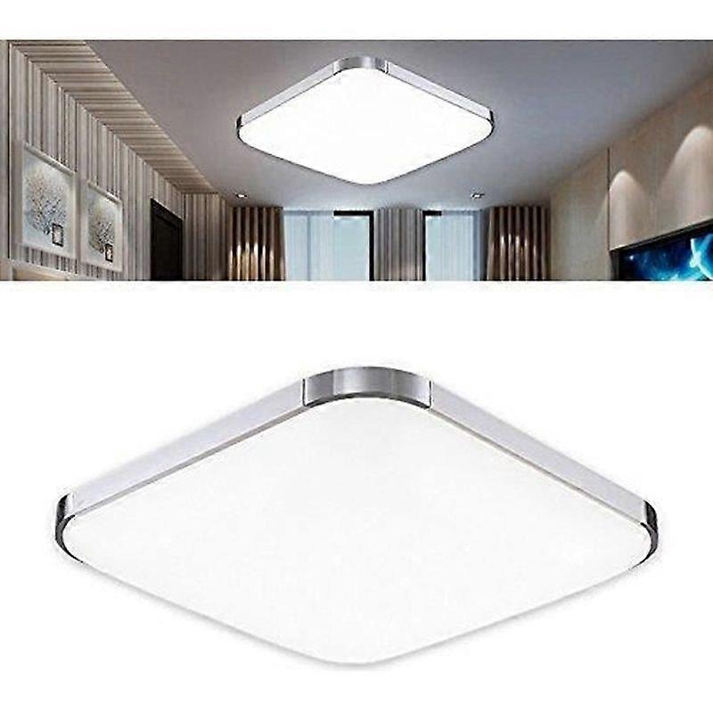 12W LED Ceiling Light Ultra-thin Modern Silver White Super Bright Square