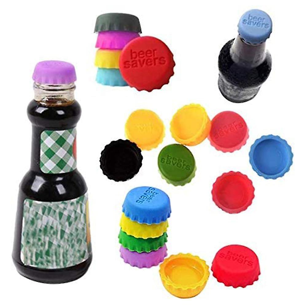 24pcs Beer Drink Silicone Rubber Bottle Caps