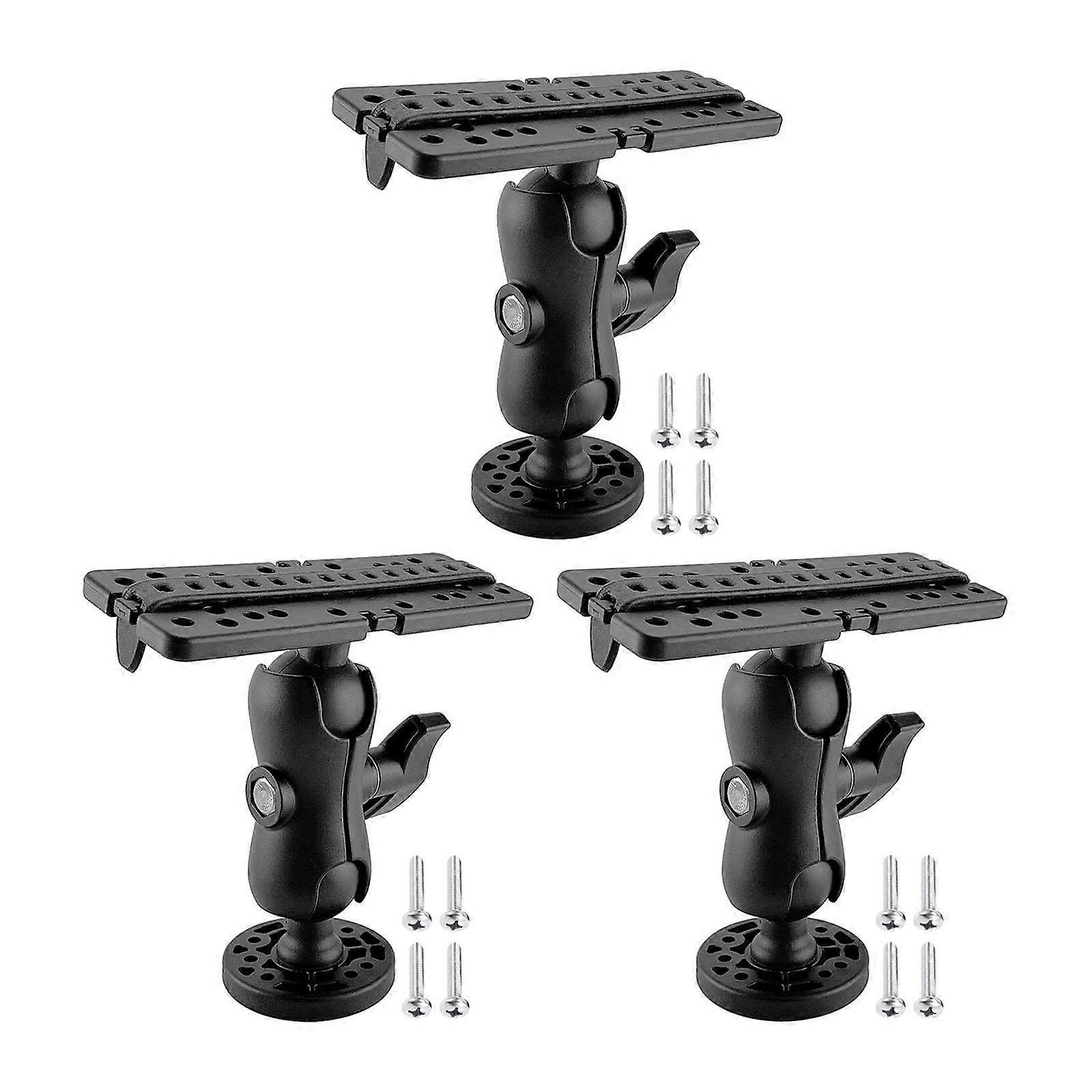 3Pcs Boot Fischfinder Halterung Basis Universal Montageplatte Kajak Supporter