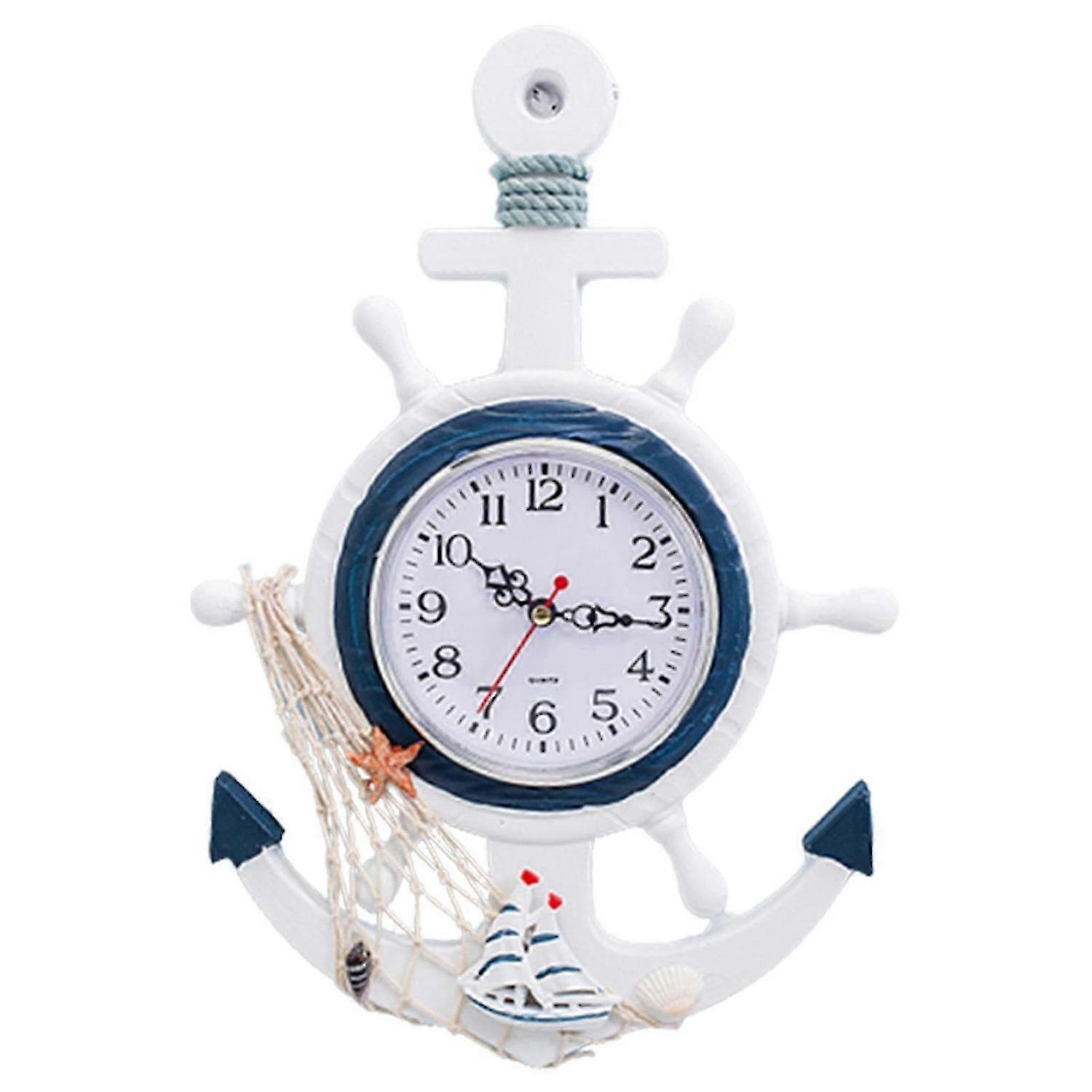 地中海アンカー壁掛け時計リビングルームの寝室の書斎のための創造的な家の装飾